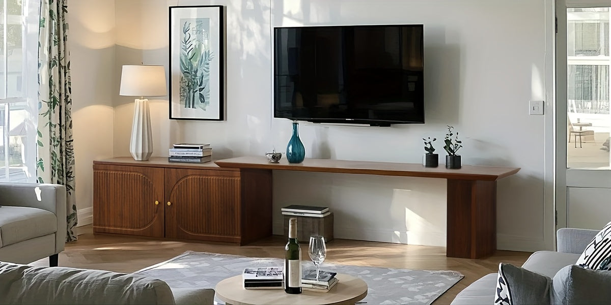 Extra Long TV Stand with Locking Mechanism