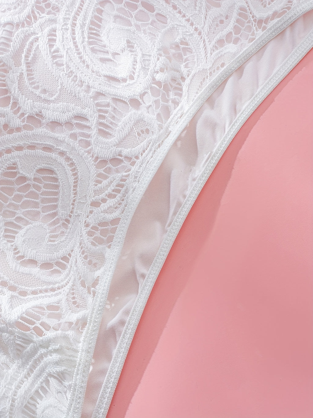 Floral Lace Teddy Bodysuit with Hollow-Out Design