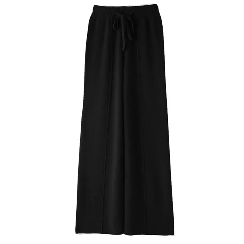 Women's High-Waisted Wide-Leg Pants - Winter New 2025 Dense Trousers with  Loop & Pockets, Straight-Leg -Skimming (Non-Mopping) Length, Machine Washable Elegant Trousers for Dresses/Skirts/Blouses (Style 54) - Autumn/Winter