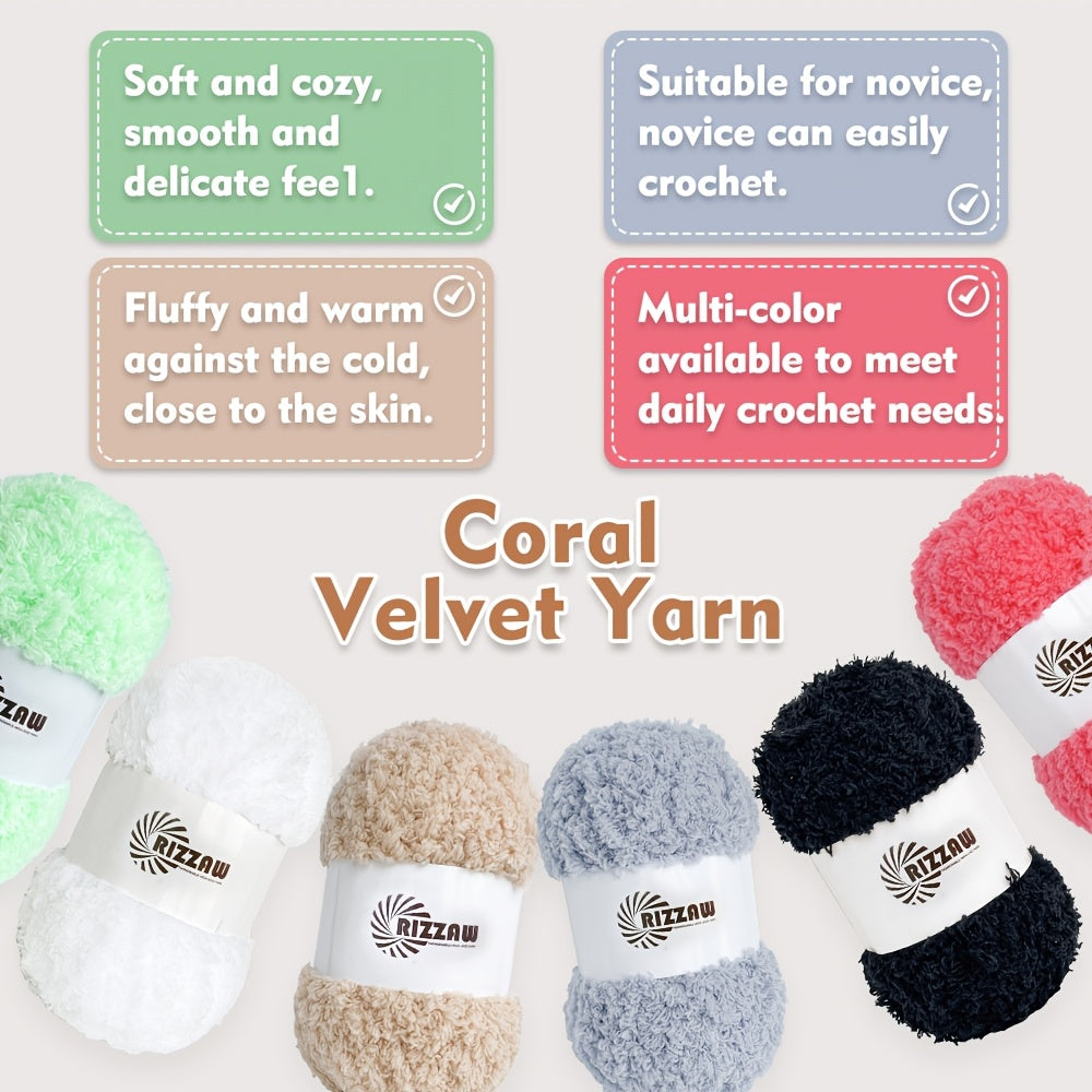 {3-Pack} Coral Fleece Soft Yarn
