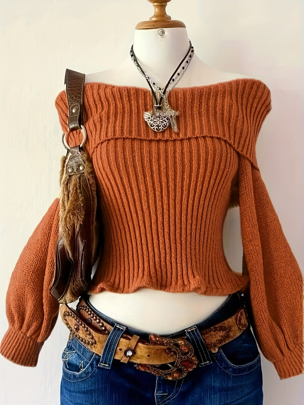 Off-the-Shoulder Sweater