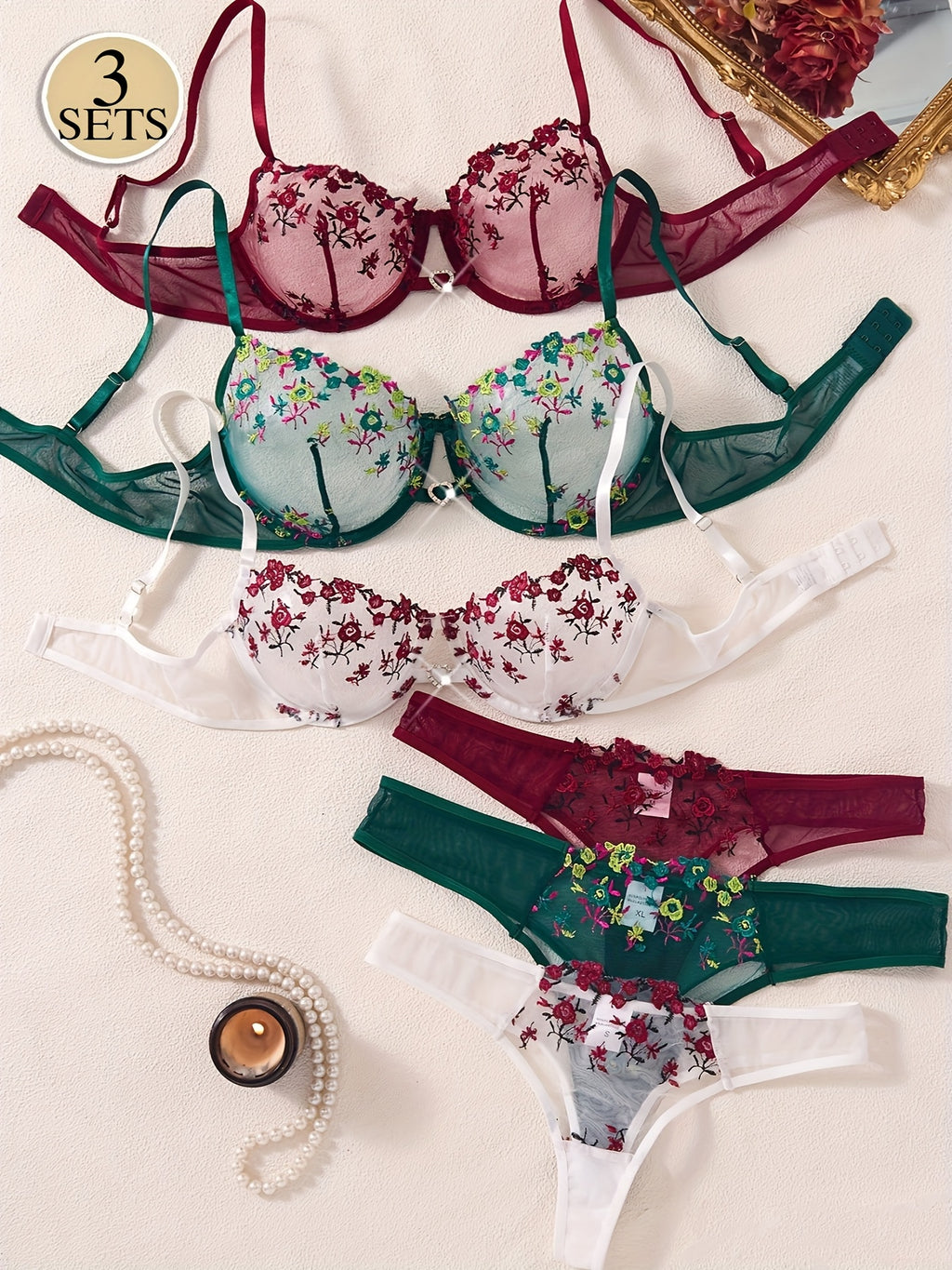 Sexy Lingerie Set {3pcs}