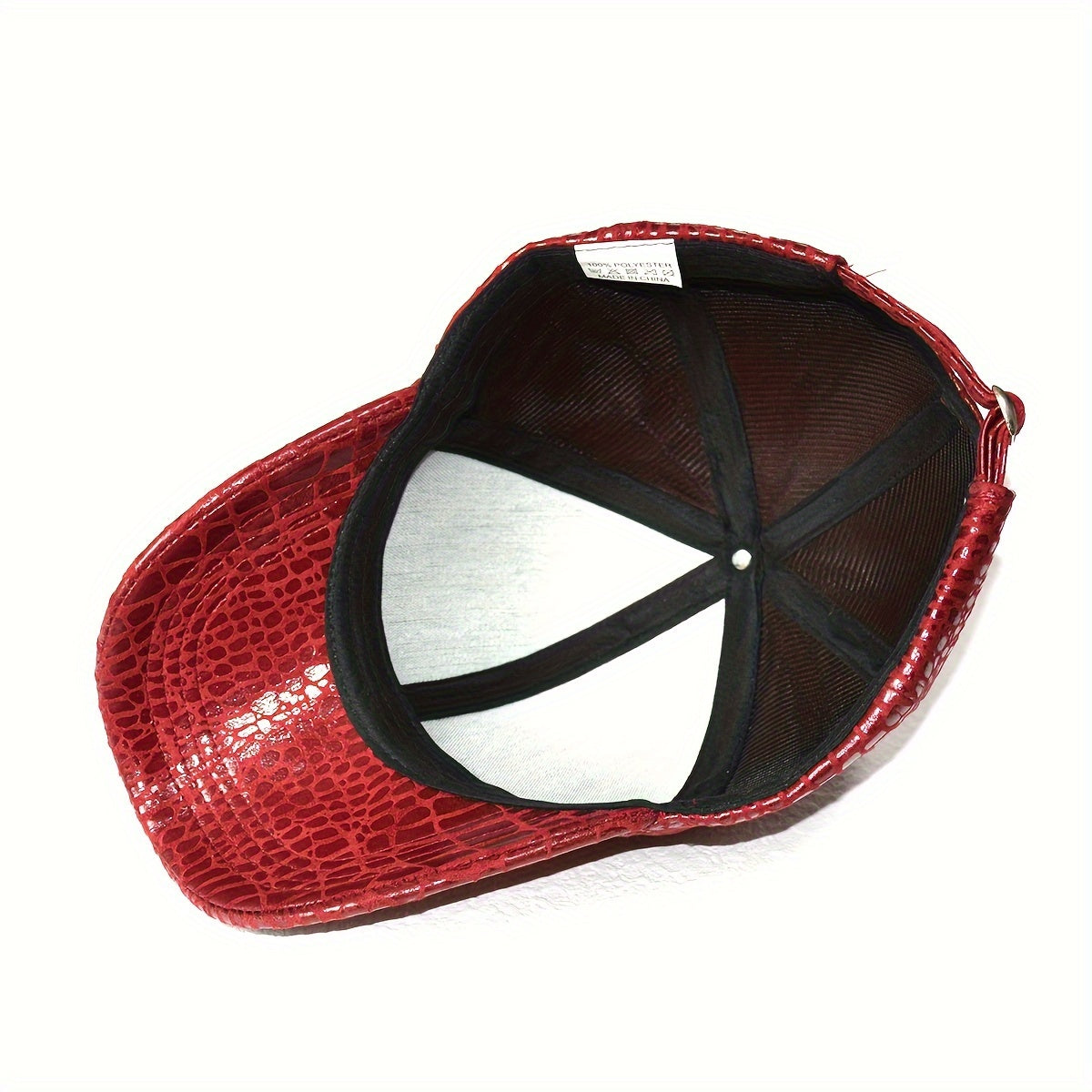 Classic Crocodile Embossed PU Leather Baseball Cap