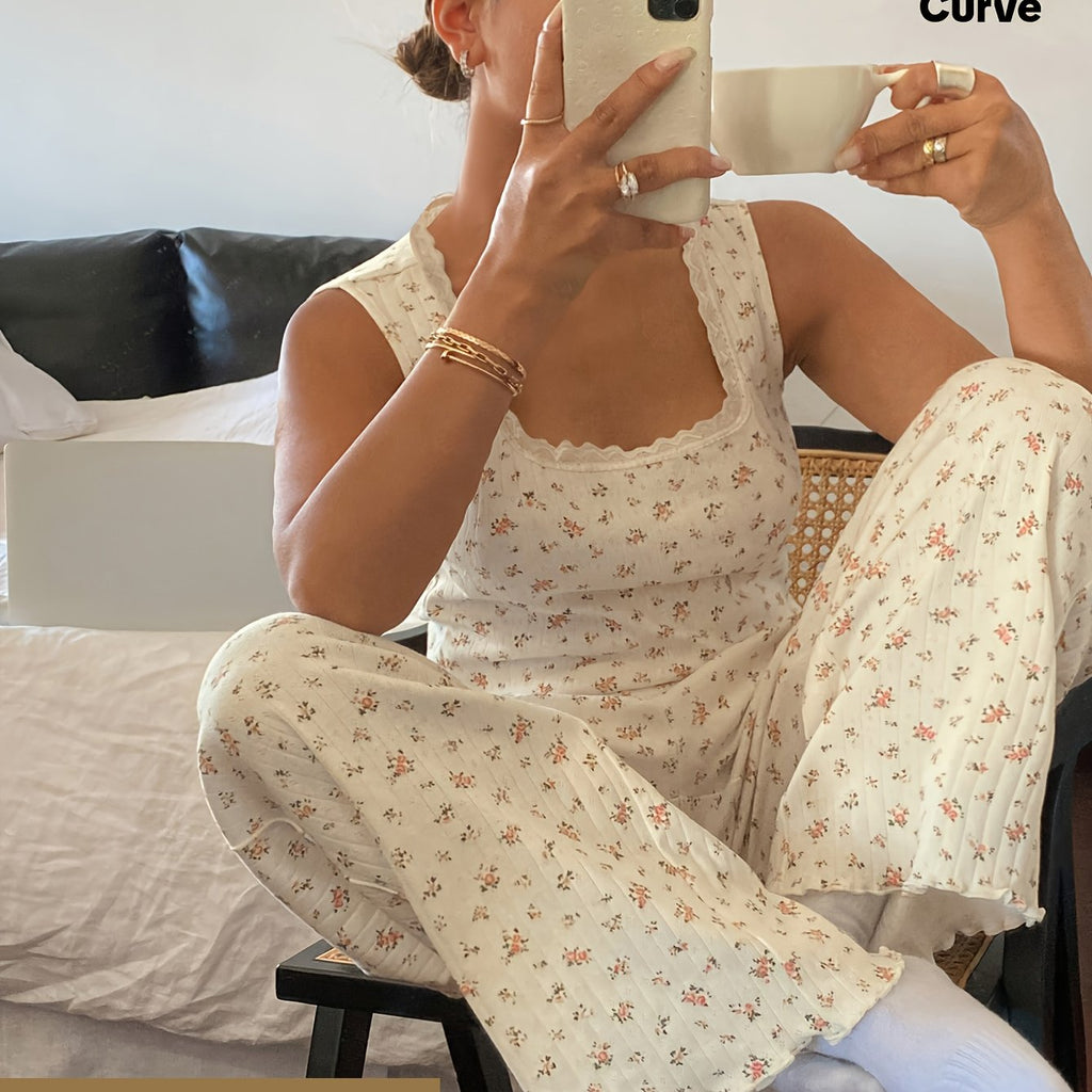 Floral Print Pajama Set