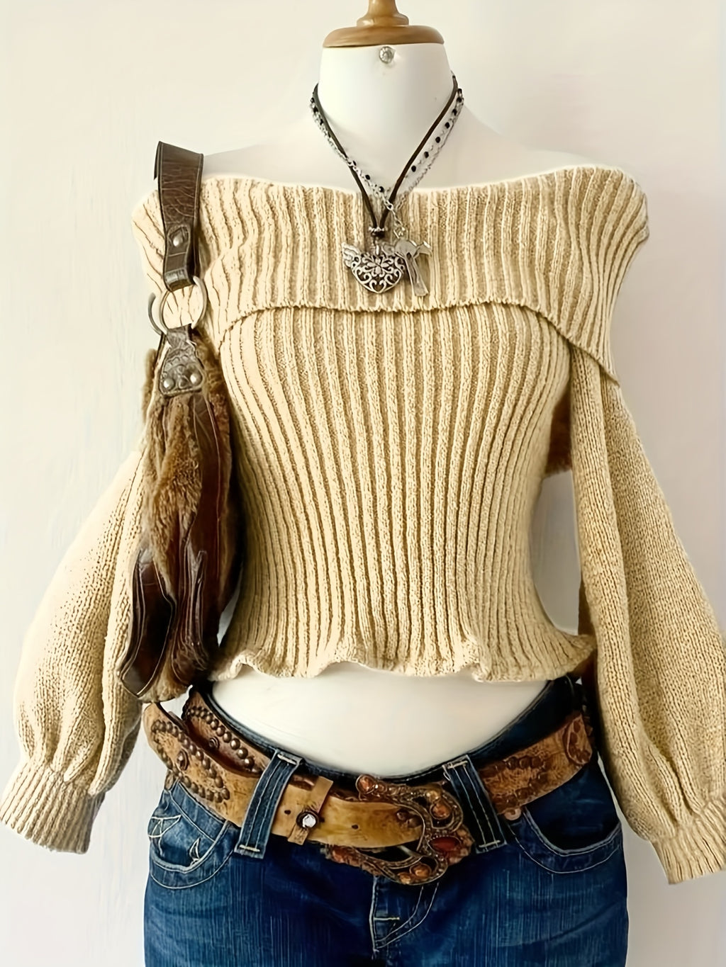 Off-the-Shoulder Sweater