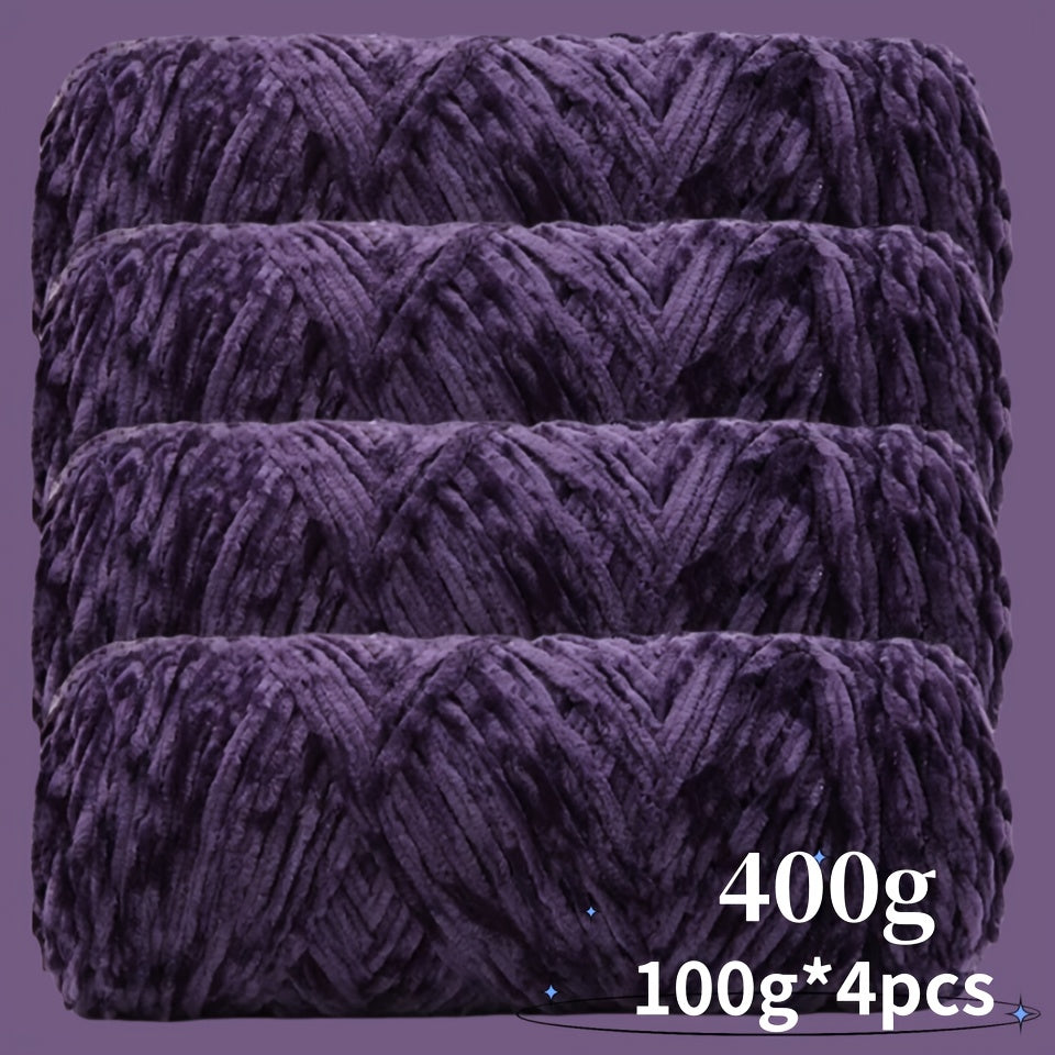 {4pcs} 400g/14.1oz Ultra Soft Fleece Yarn