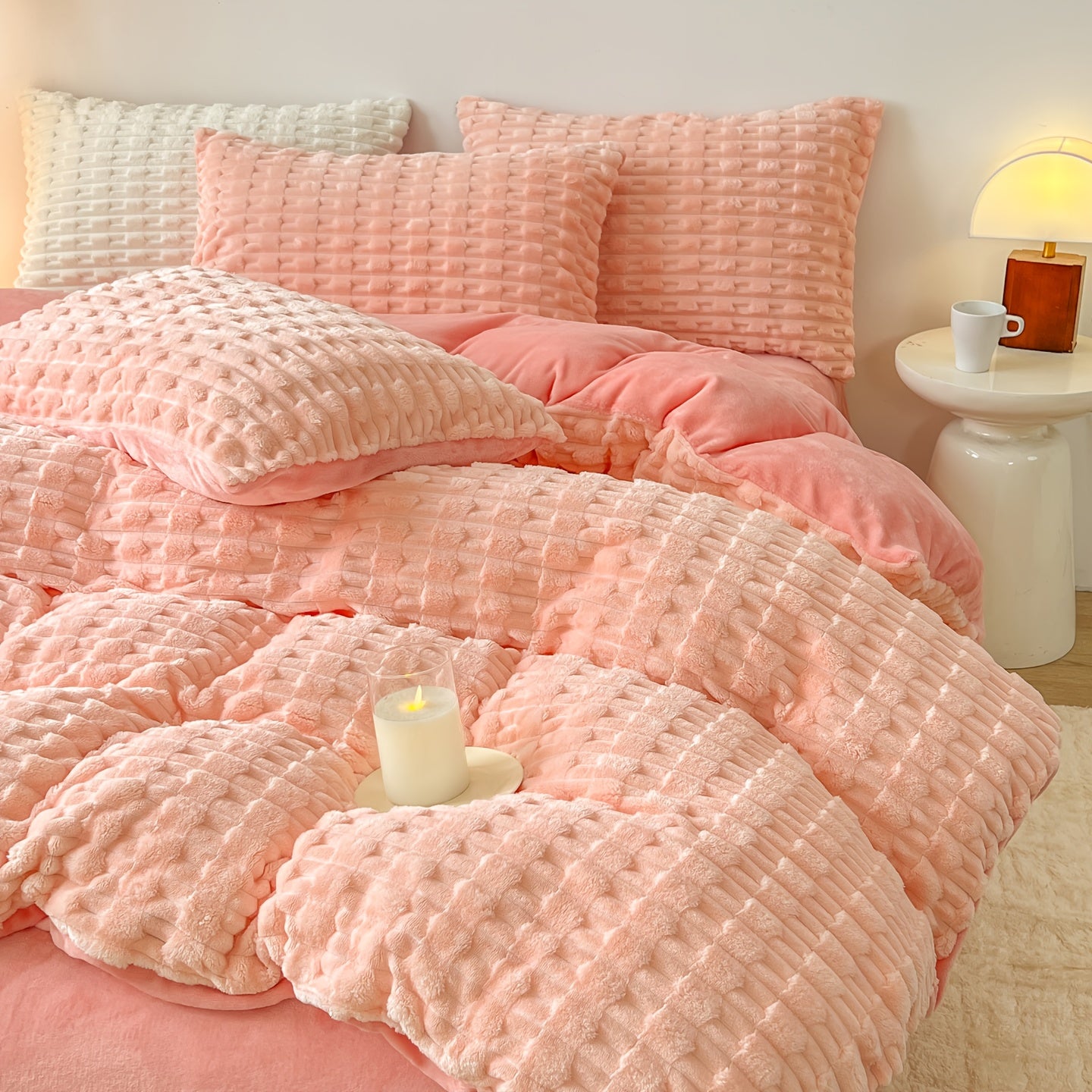 Solid Color Warm Duvet Cover Set