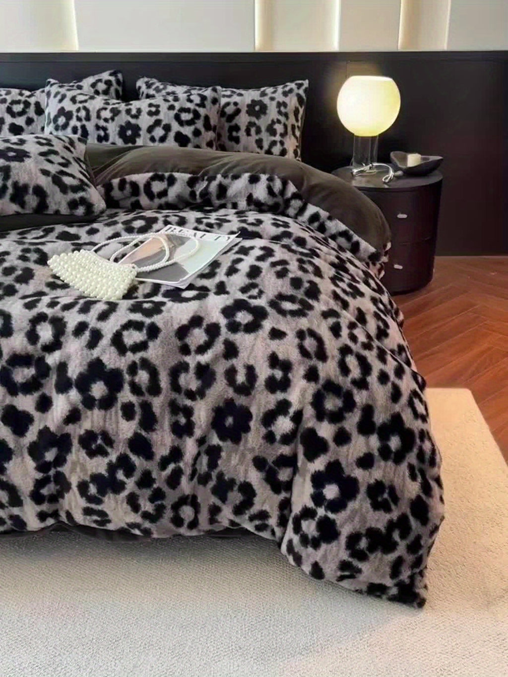 {3/4pcs} Leopard Print Duvet Cover and Bed Sheets