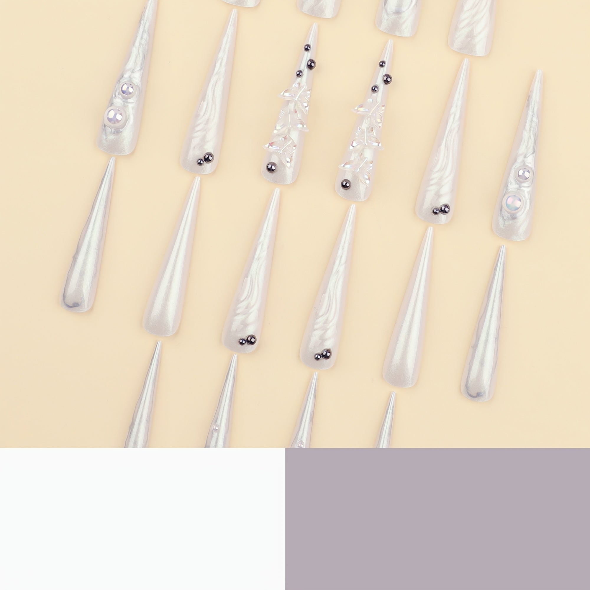 Shimmery Press On Nails