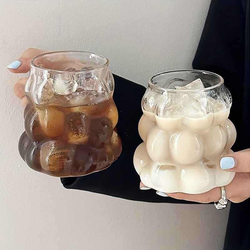 {4pcs} Grape Shape Cute Drinking Glasses with straw and straw brush