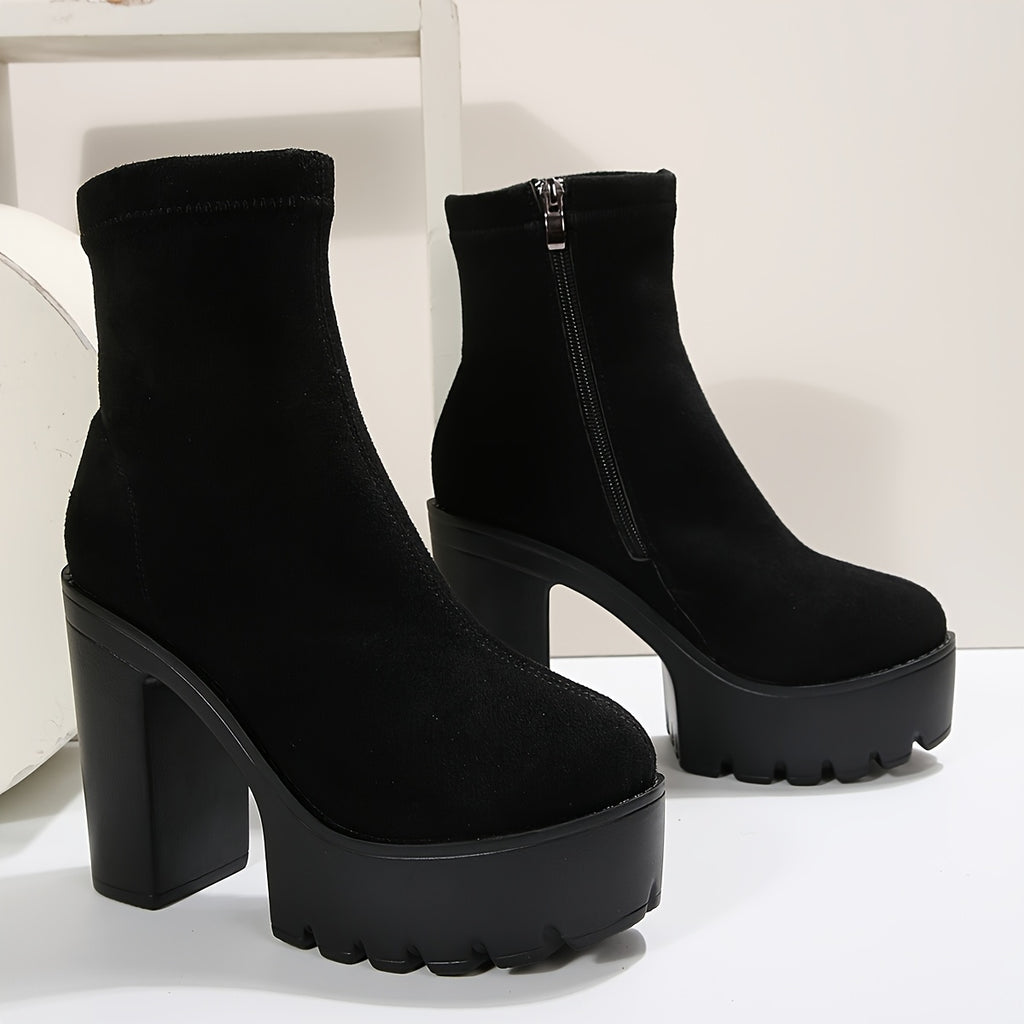Chunky-Heeled Ankle Boots