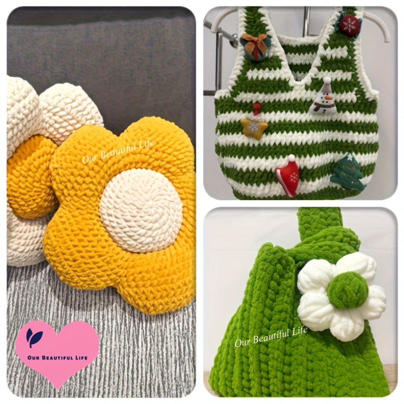 {4pcs} Ultra-Bulky Polyester Yarn