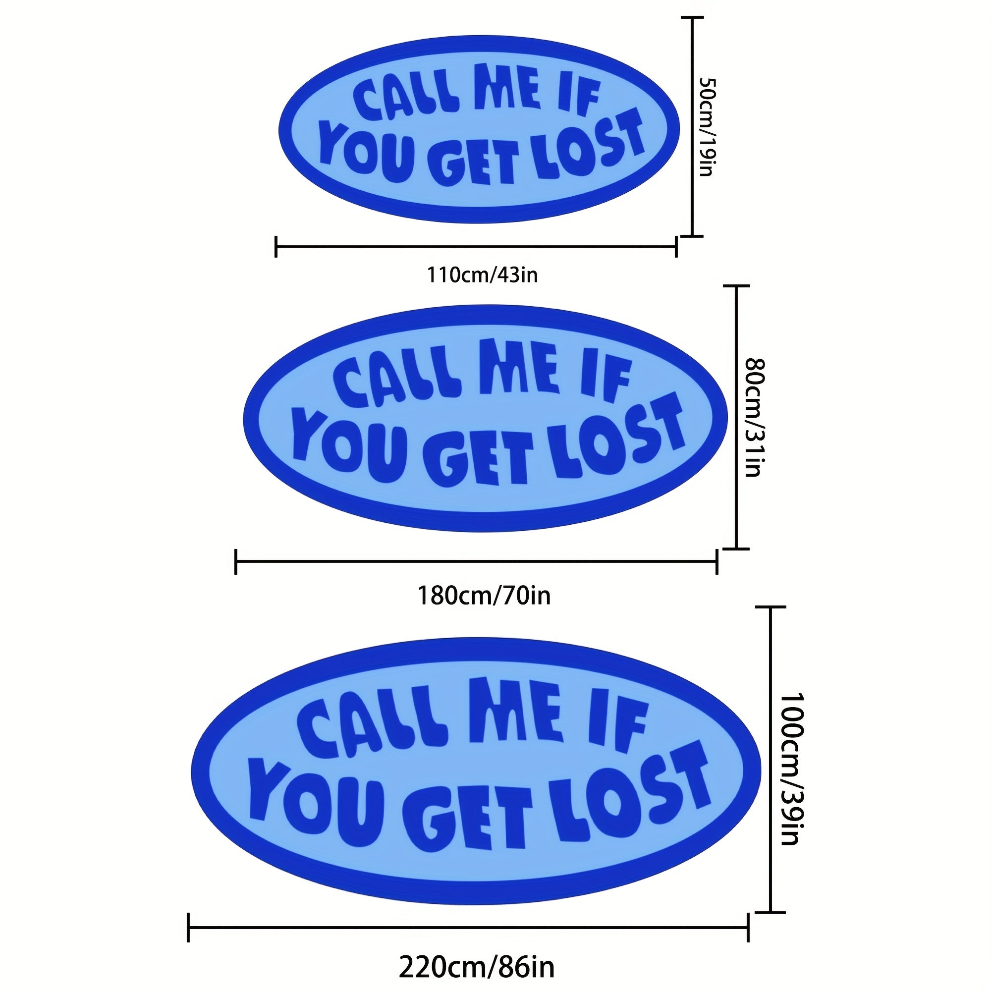 "Call Me If You Get Lost" Oval Rug
