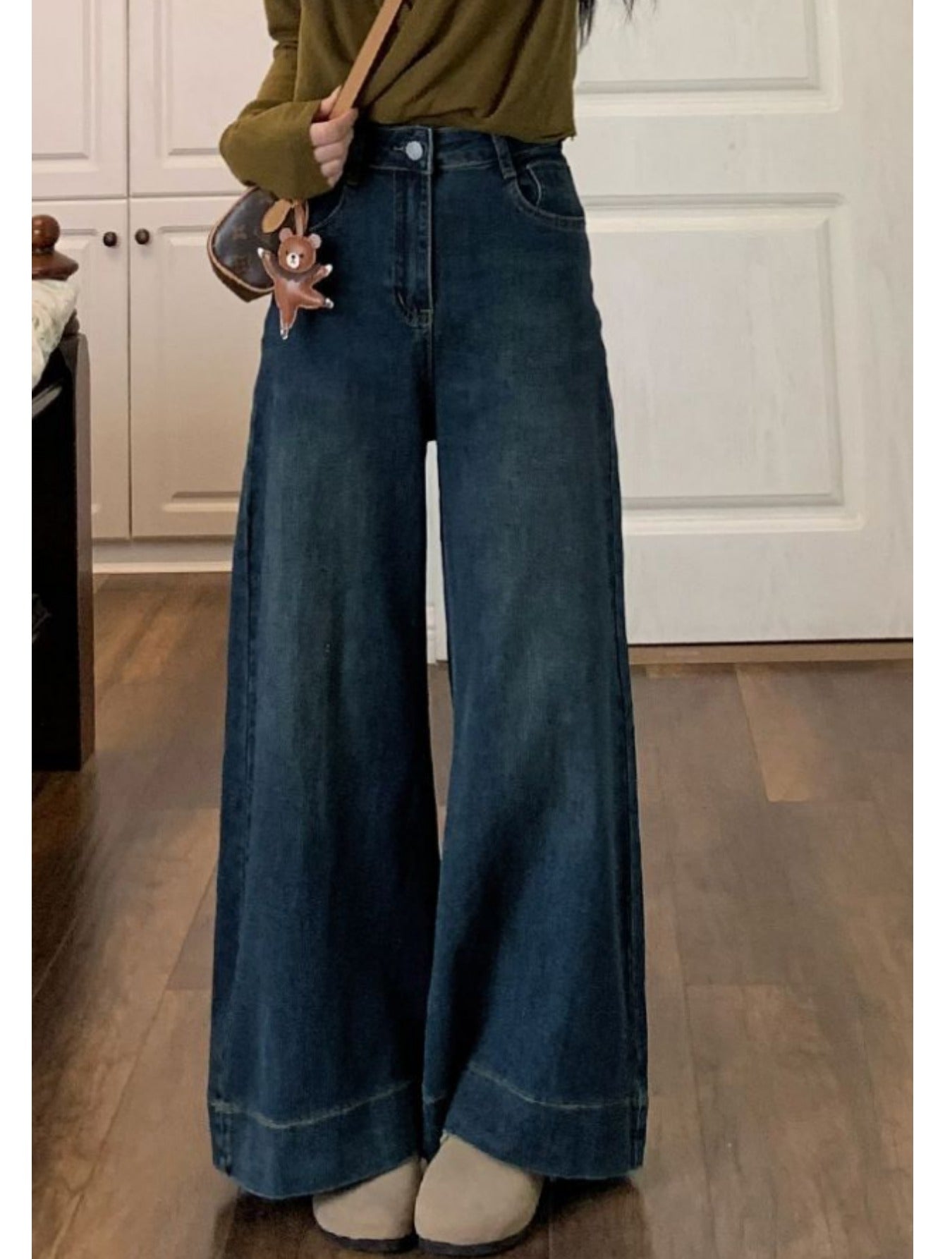 High-Waisted Wide Leg Jeans
