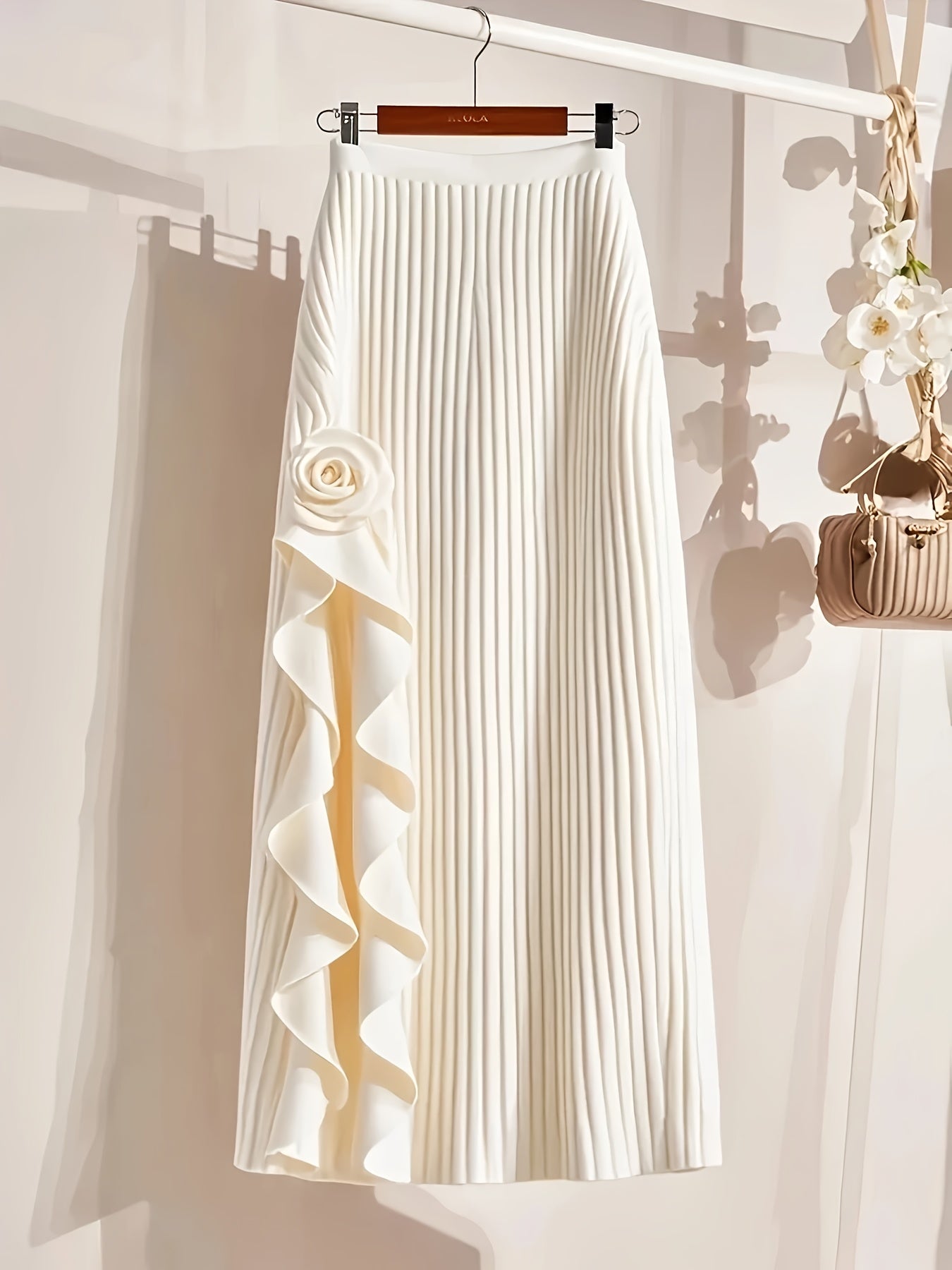 Rose Irregular A-Line Skirt