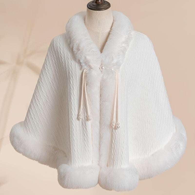 Plush Faux Fur Cape