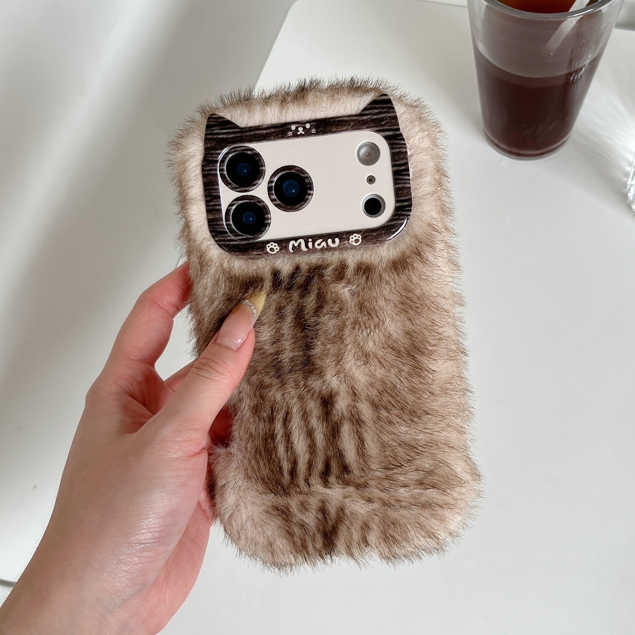 Gradient Color Plush iPhone Case