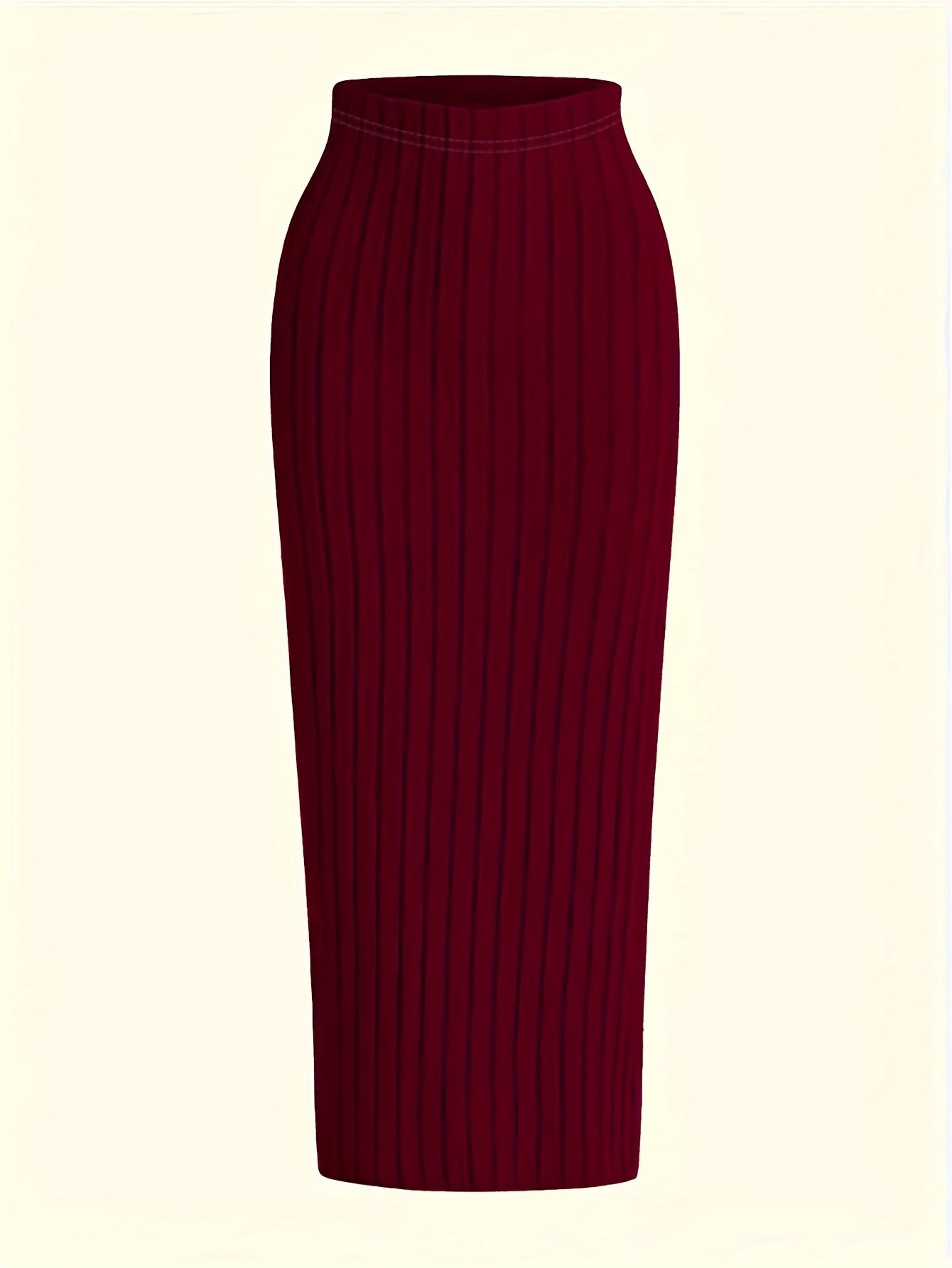 High-Waisted Stretch Pencil Skirt Set