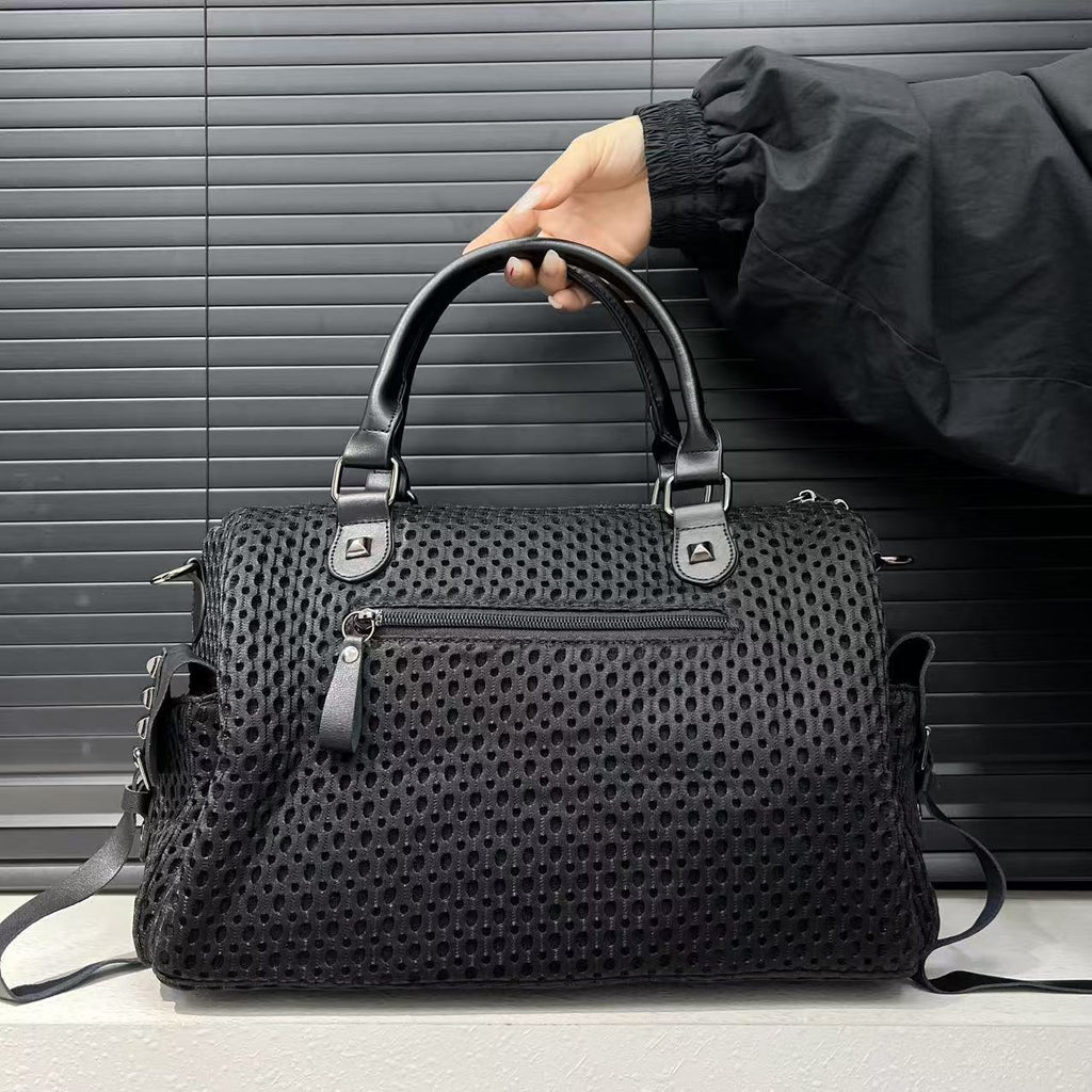 Nylon Tote Bag with Detachable Strap & Charm