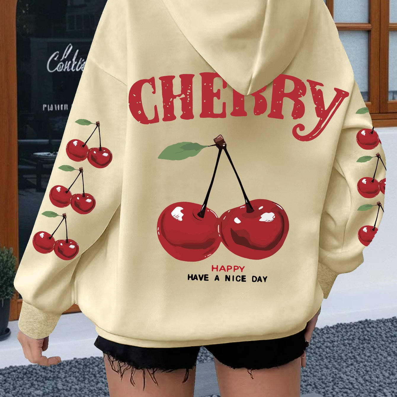 Cherry Print Hoodie