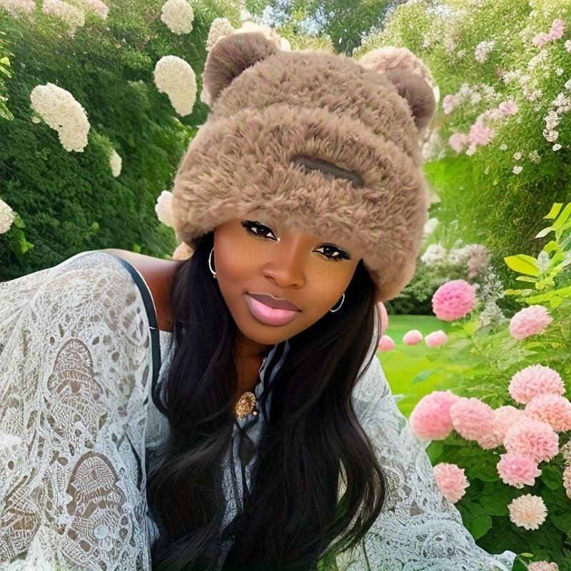 Bear Ear Shaped Knitted Hat