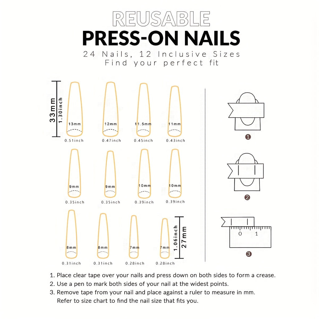 {24pcs} Hot Golden Nails
