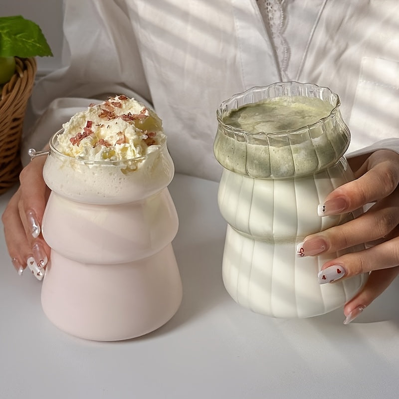 500ml/16.9oz transparent glass coffee cup