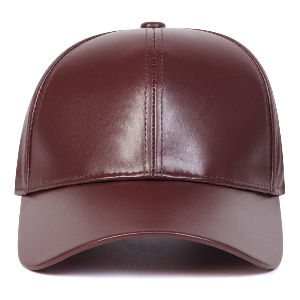 Faux Leather Baseball Cap