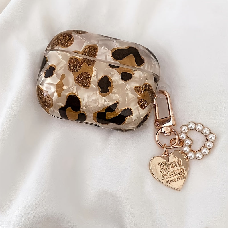 Leopard Print Earphone Sleeve with Hanging Chain - Perfect for Airpod1/2!