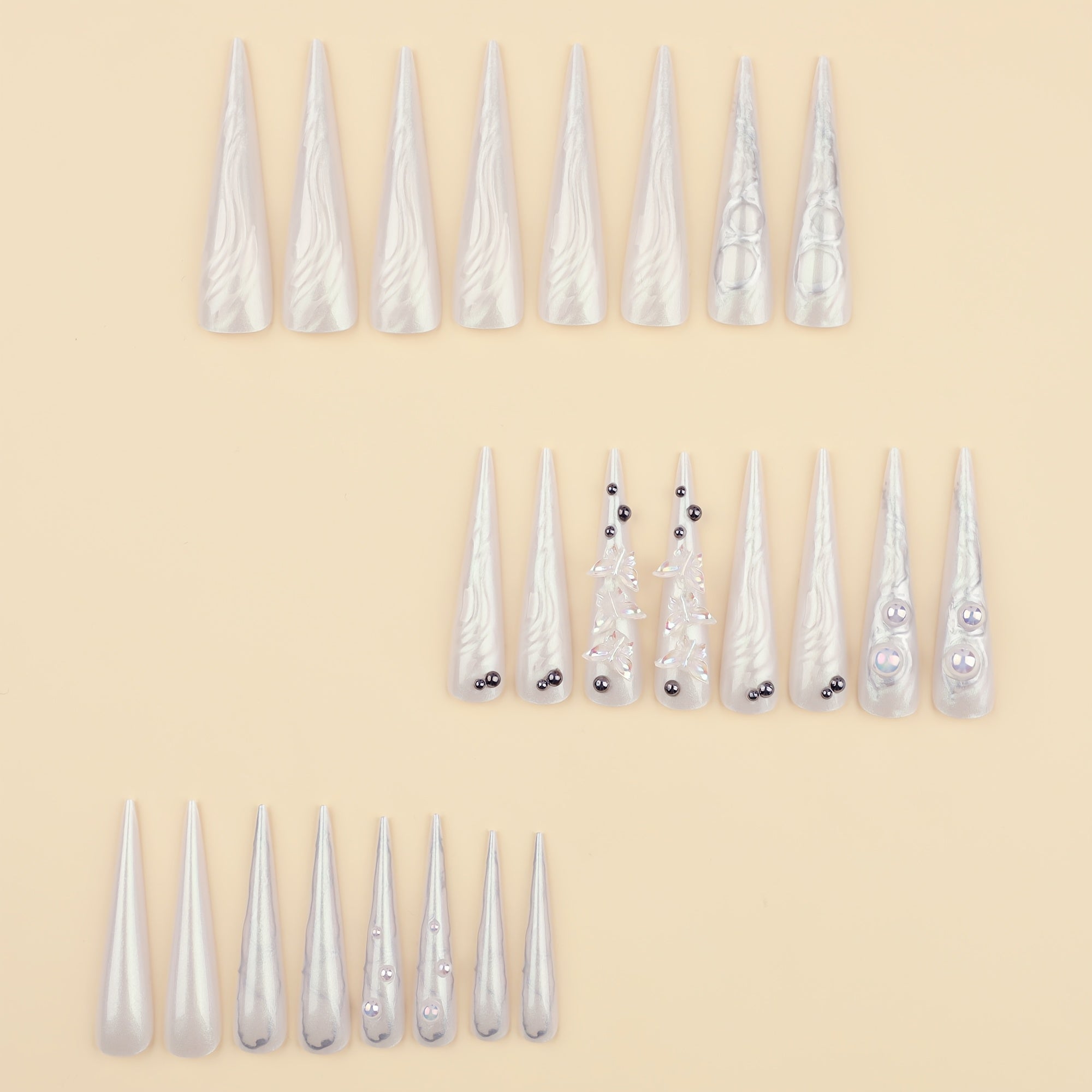 Shimmery Press On Nails