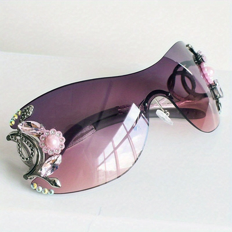 Frameless One-Piece Sunglasses