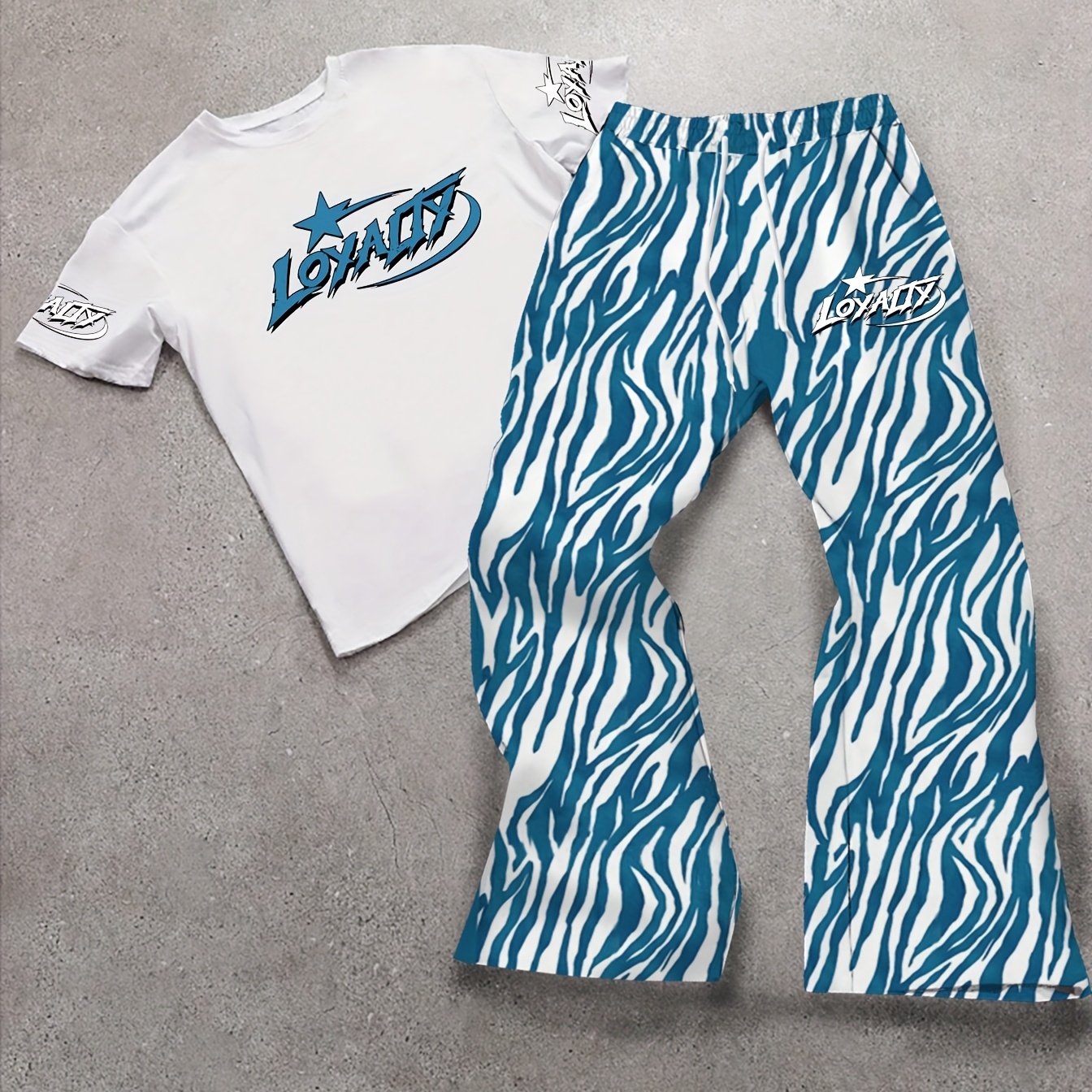 Short-Sleeved T-Shirt and Long Pants Set