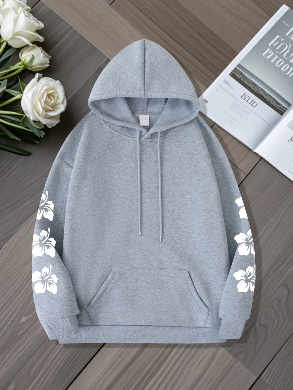 Floral Print Hoodie