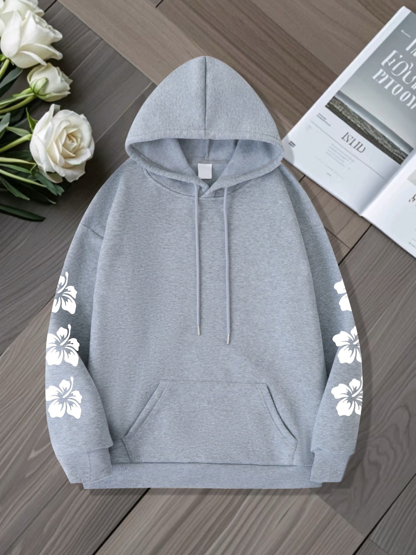 Floral Print Hoodie