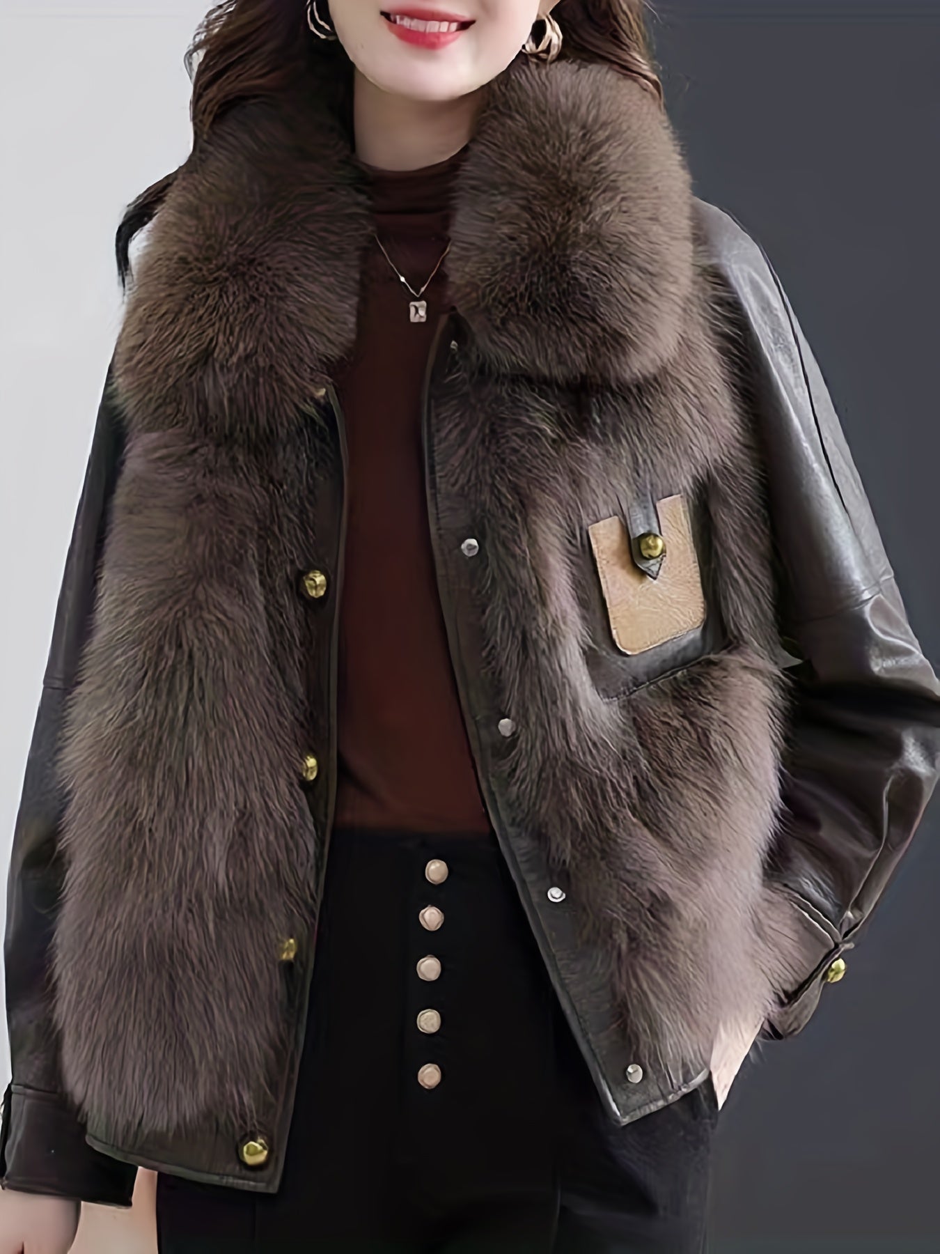 Faux Fur-Lined Jacket