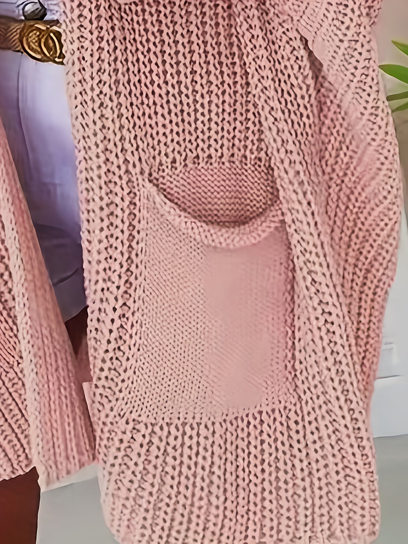 V-Neck Batwing Sleeve Cardigan