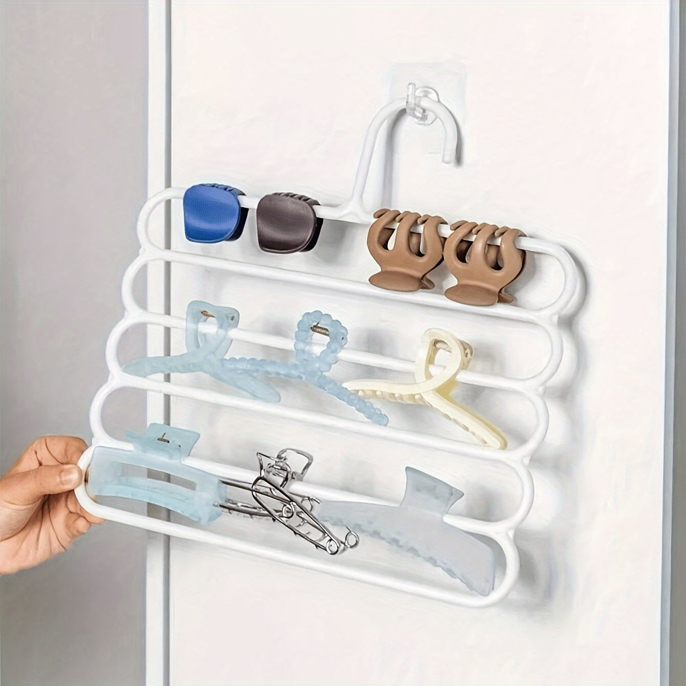 Versatile Wall-Mounted Organizer for Hair Clips, Jewelry & Accessories