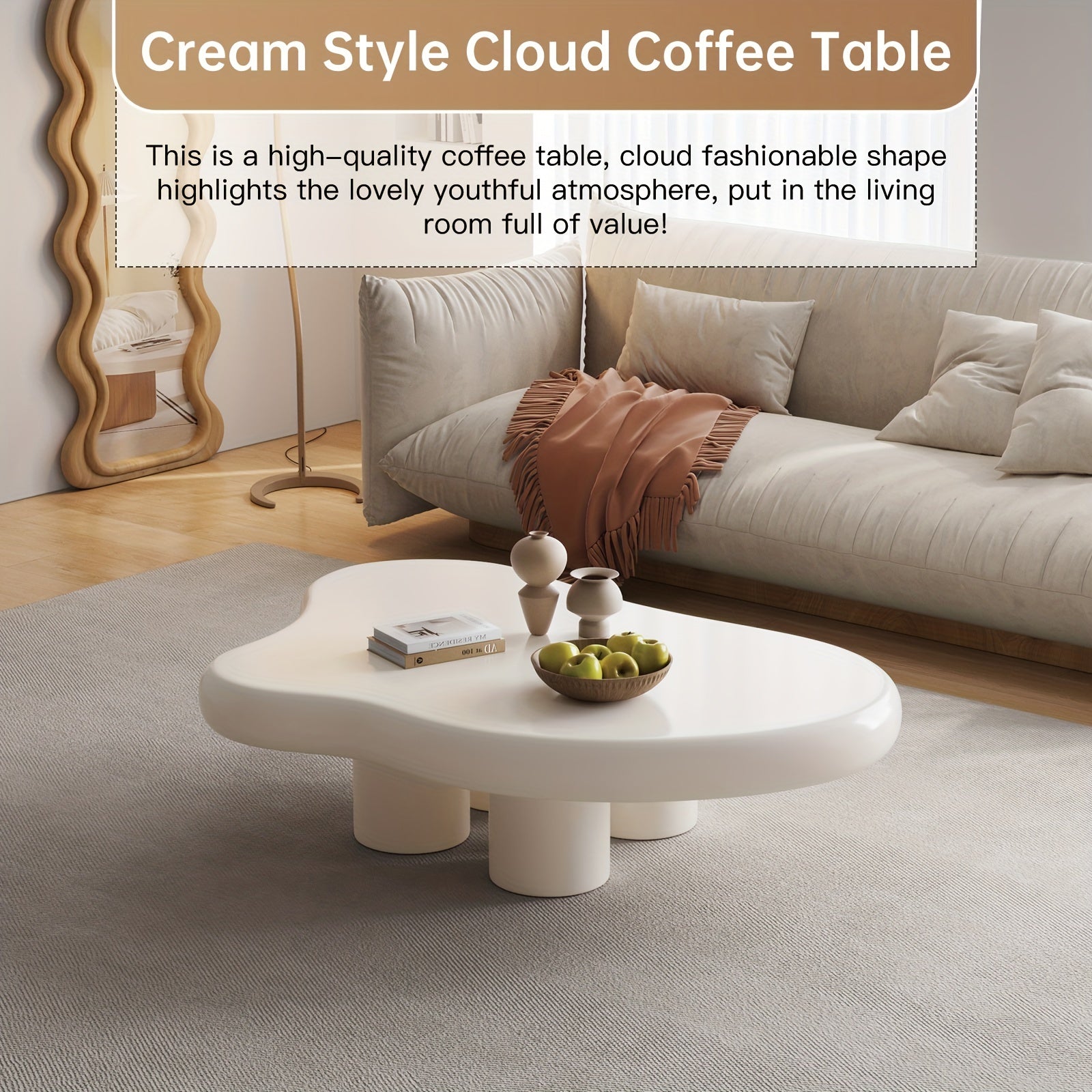 Modern White Cloud Tea Table