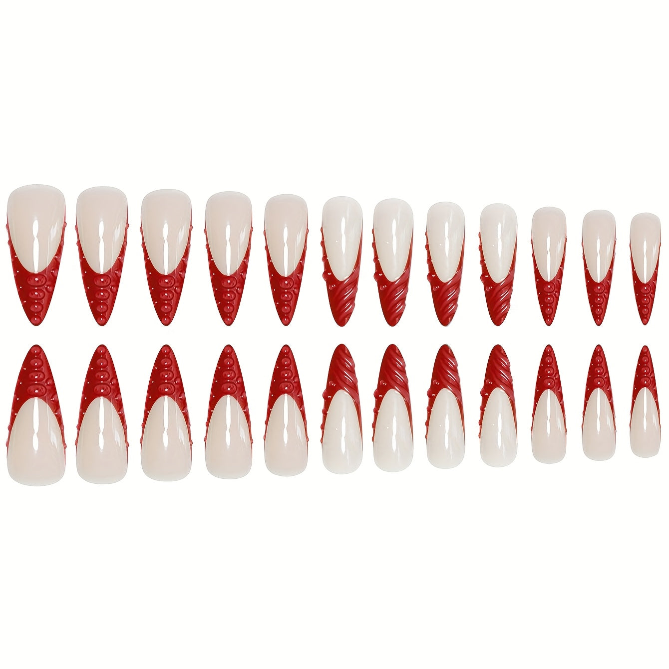 {Set of 24} Long Almond-Shaped False Nails