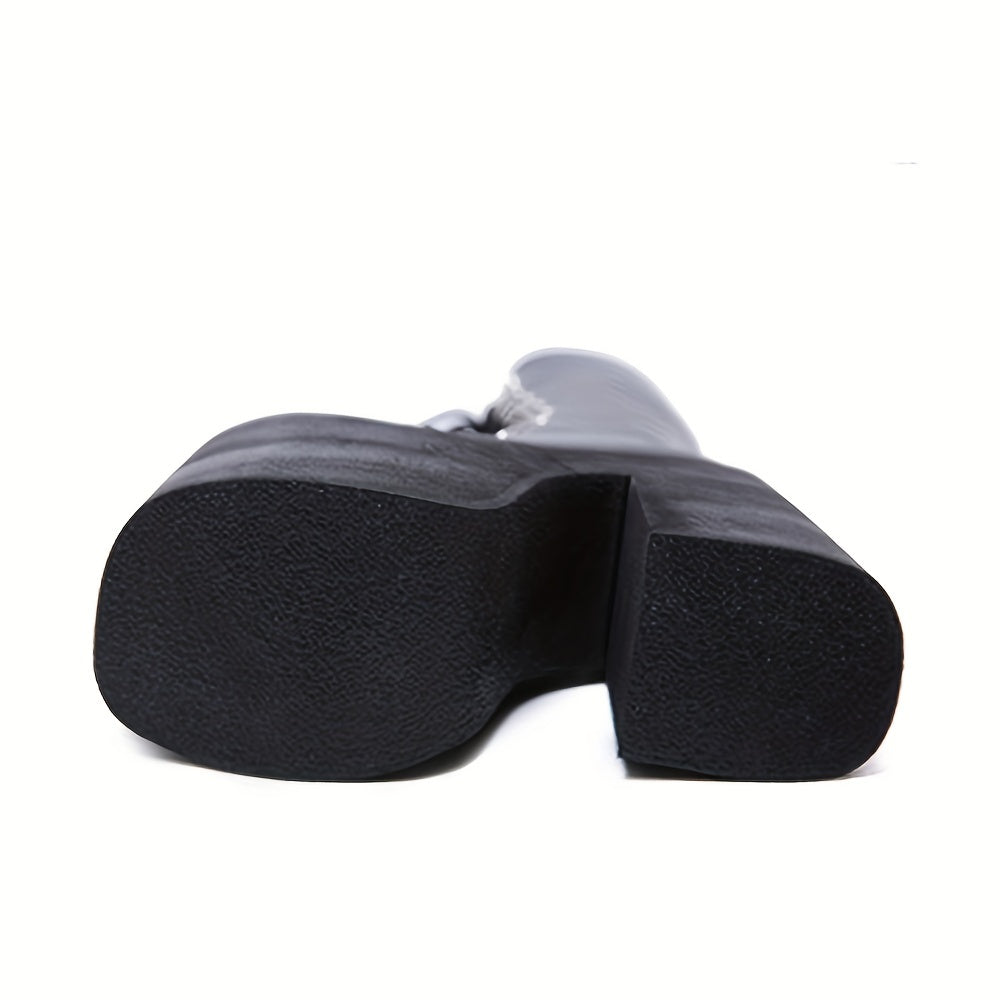 Side Zipper Platform Boots