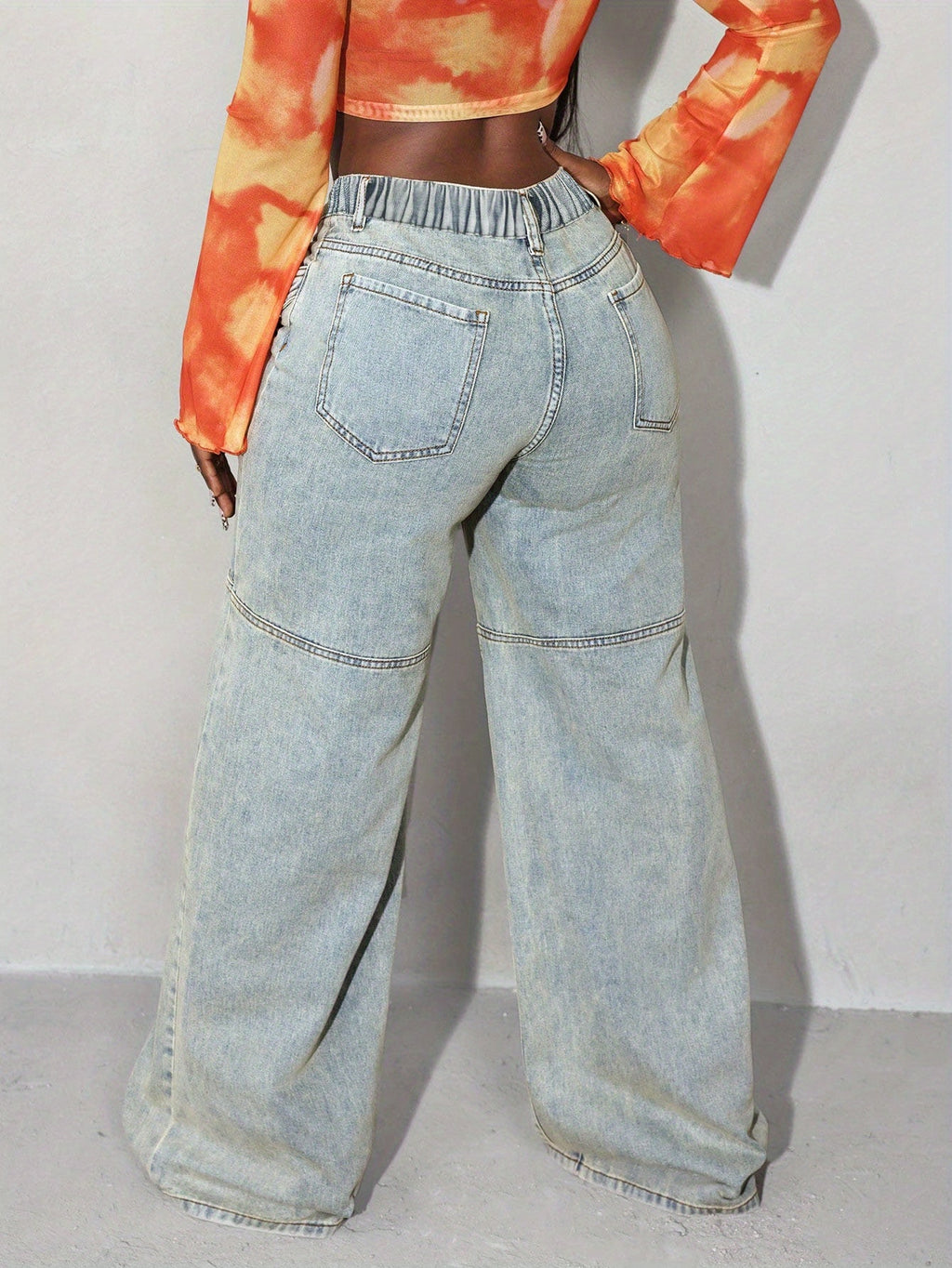 Loose Buckled Wide Leg Pants