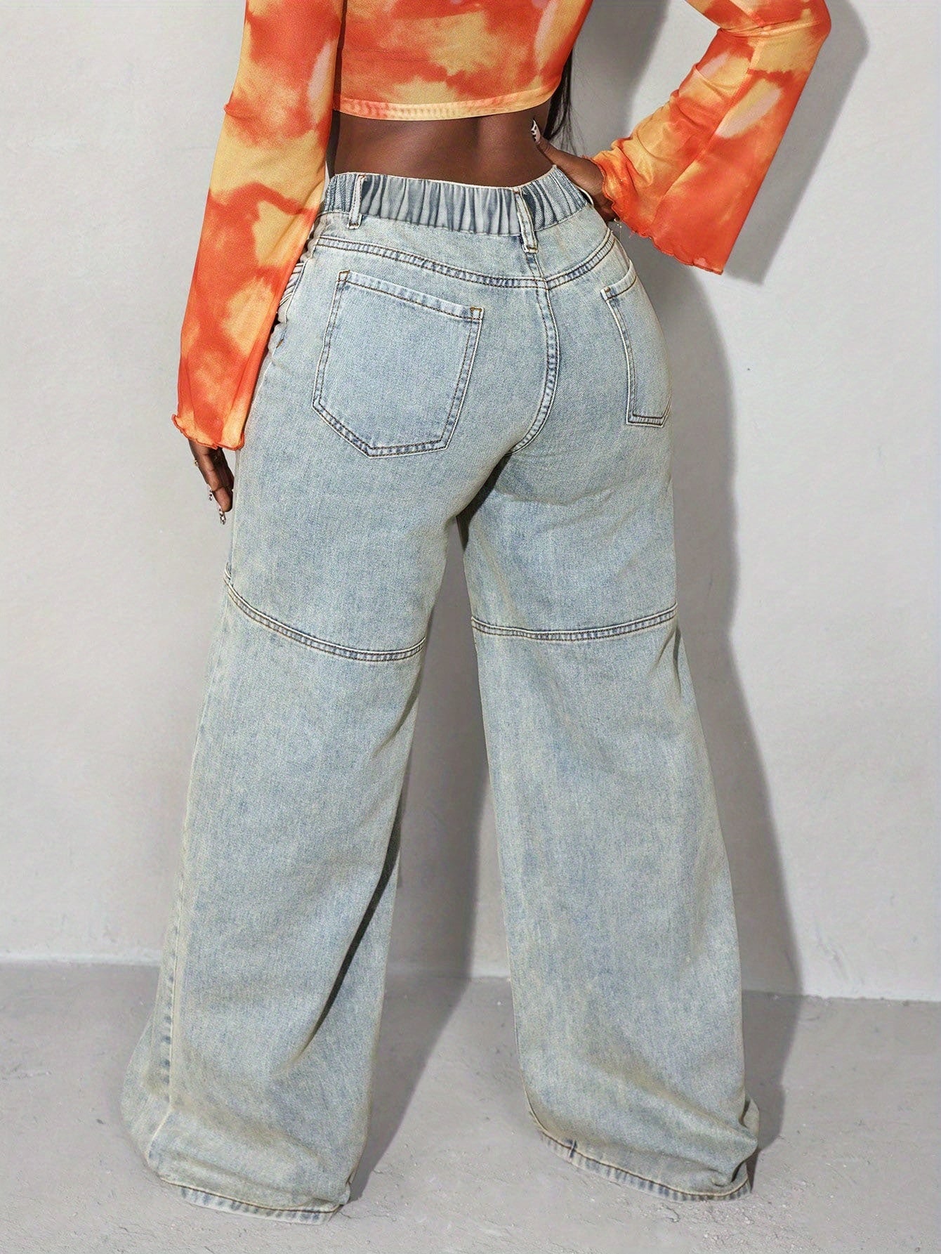 Loose Buckled Wide Leg Pants