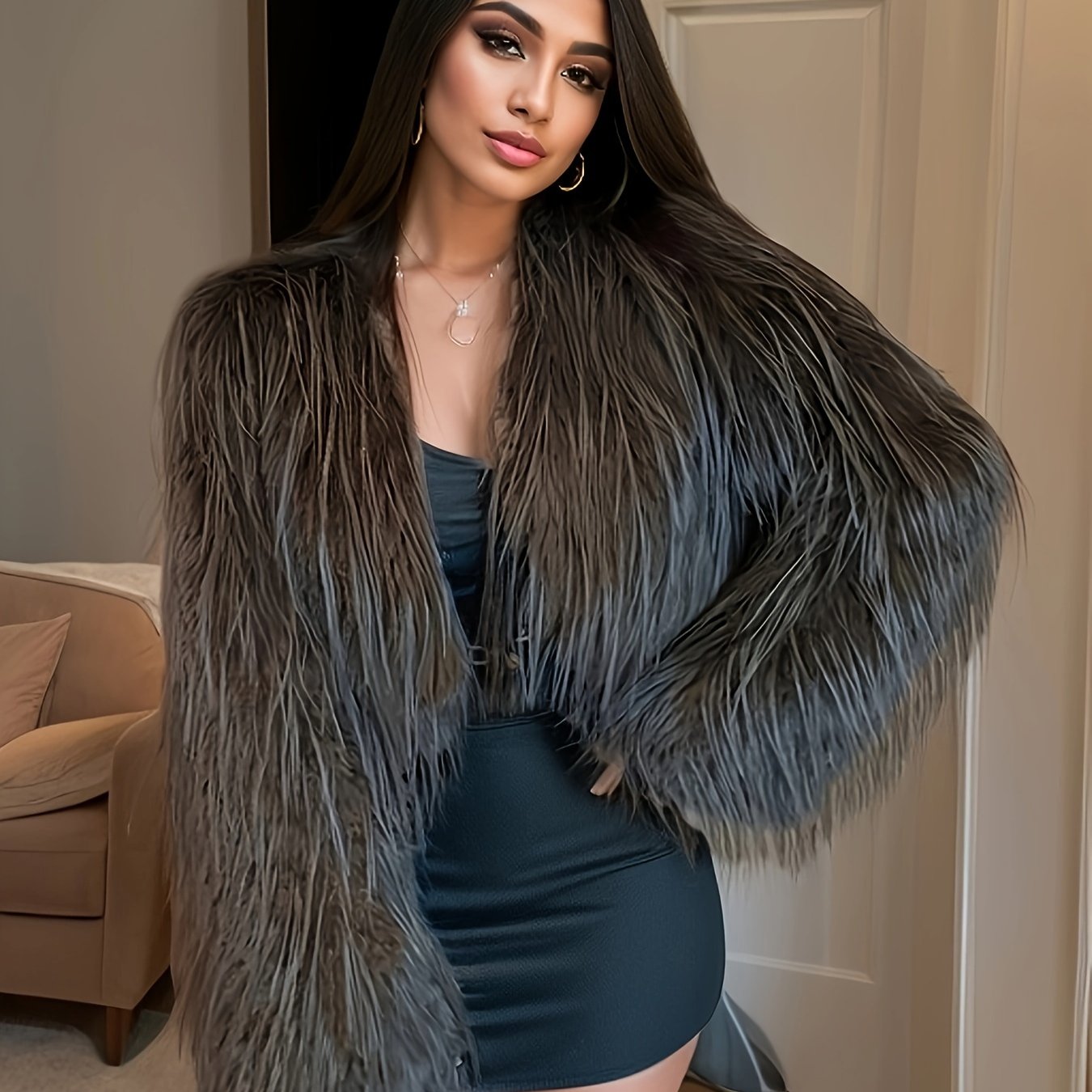 Faux Fur Short Coat
