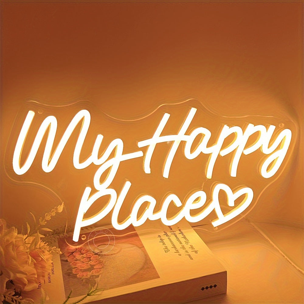 "My Happy Place" LED Neon Sign