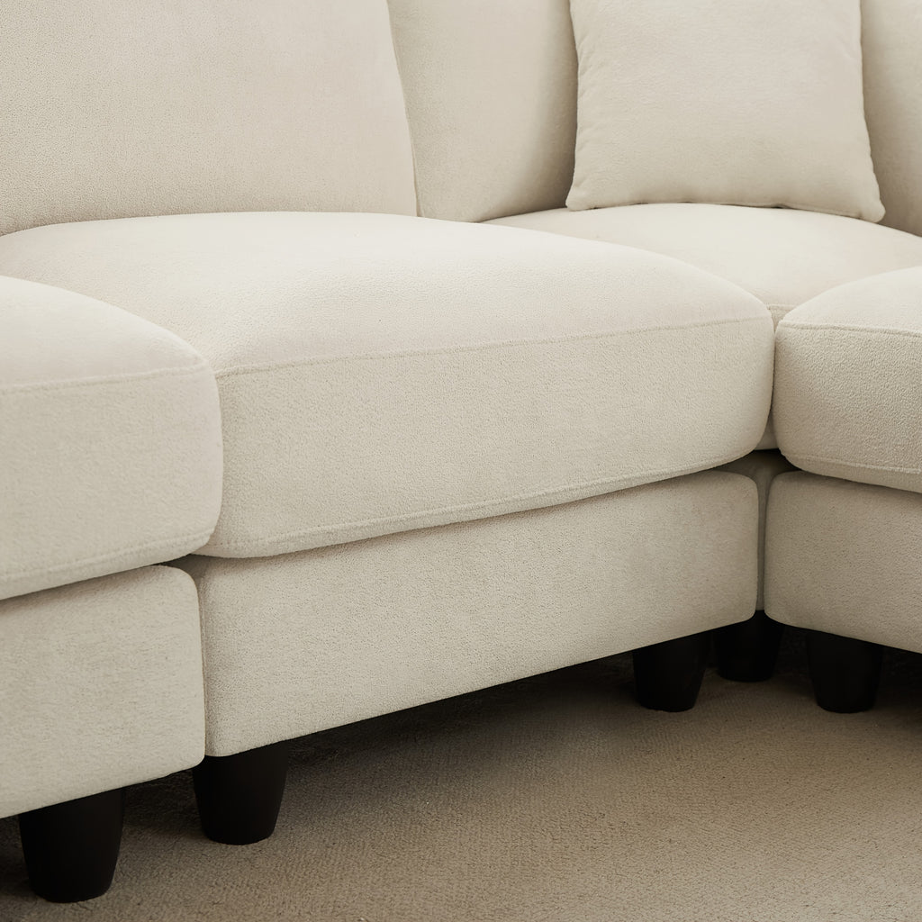 Seven-seater Modular Split Combination Sofa With 3 Small Pillows