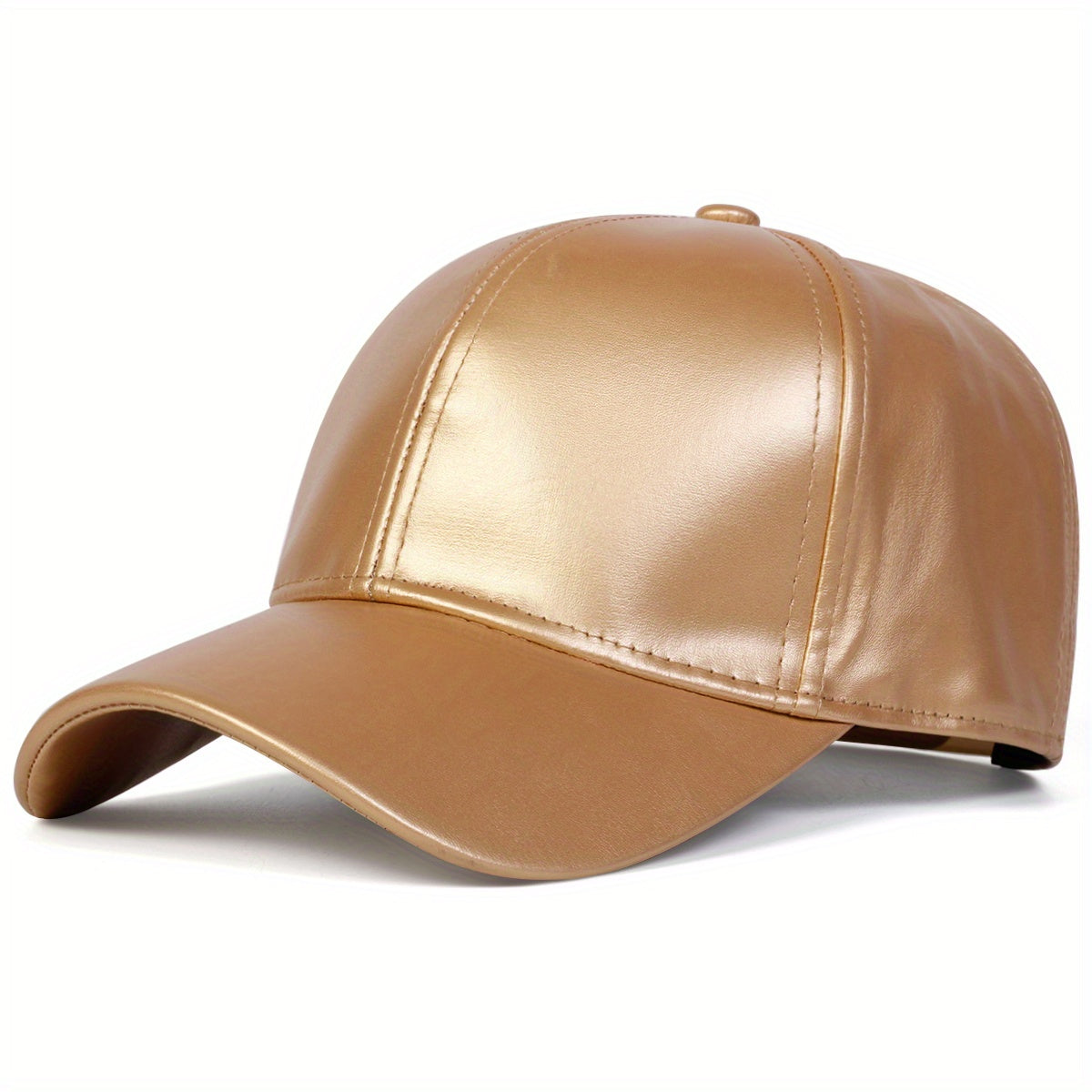 Faux Leather Baseball Cap