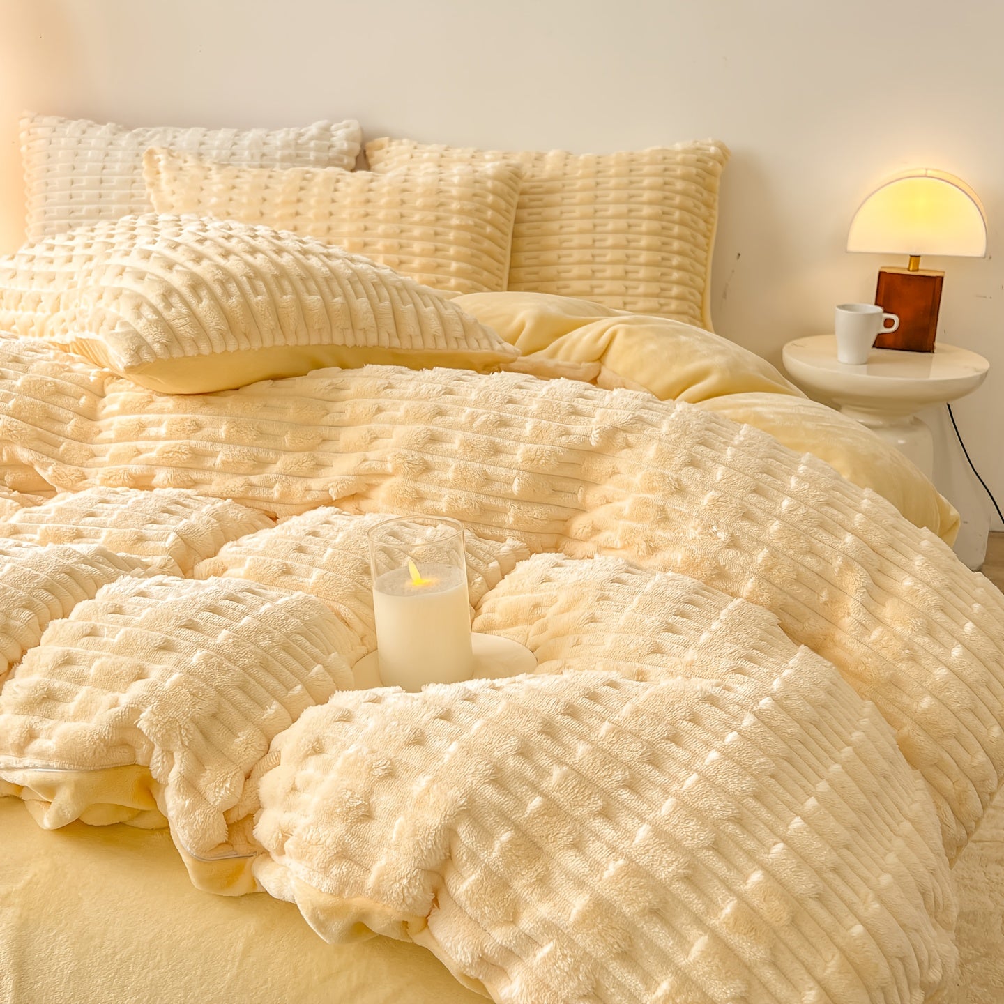 Solid Color Warm Duvet Cover Set