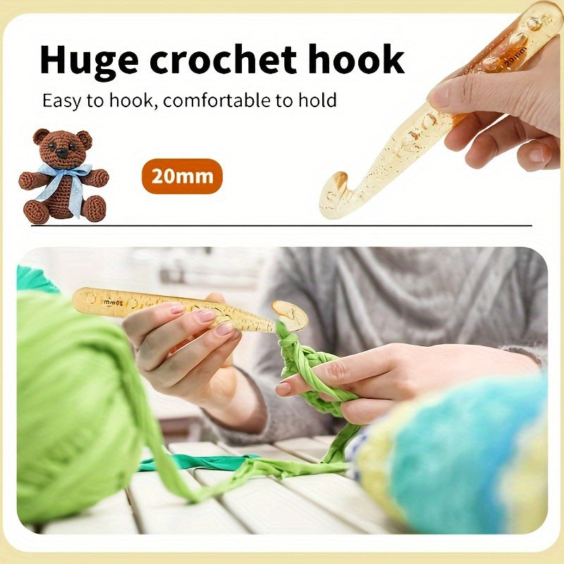 1pc/3pcs/5pcs Large Crochet Hook