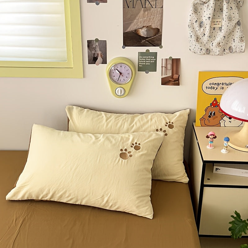 Teddy Bear Towel Bedding Set, Including 1 Duvet Cover, 1 Bed Sheet, And 2 Pillowcases