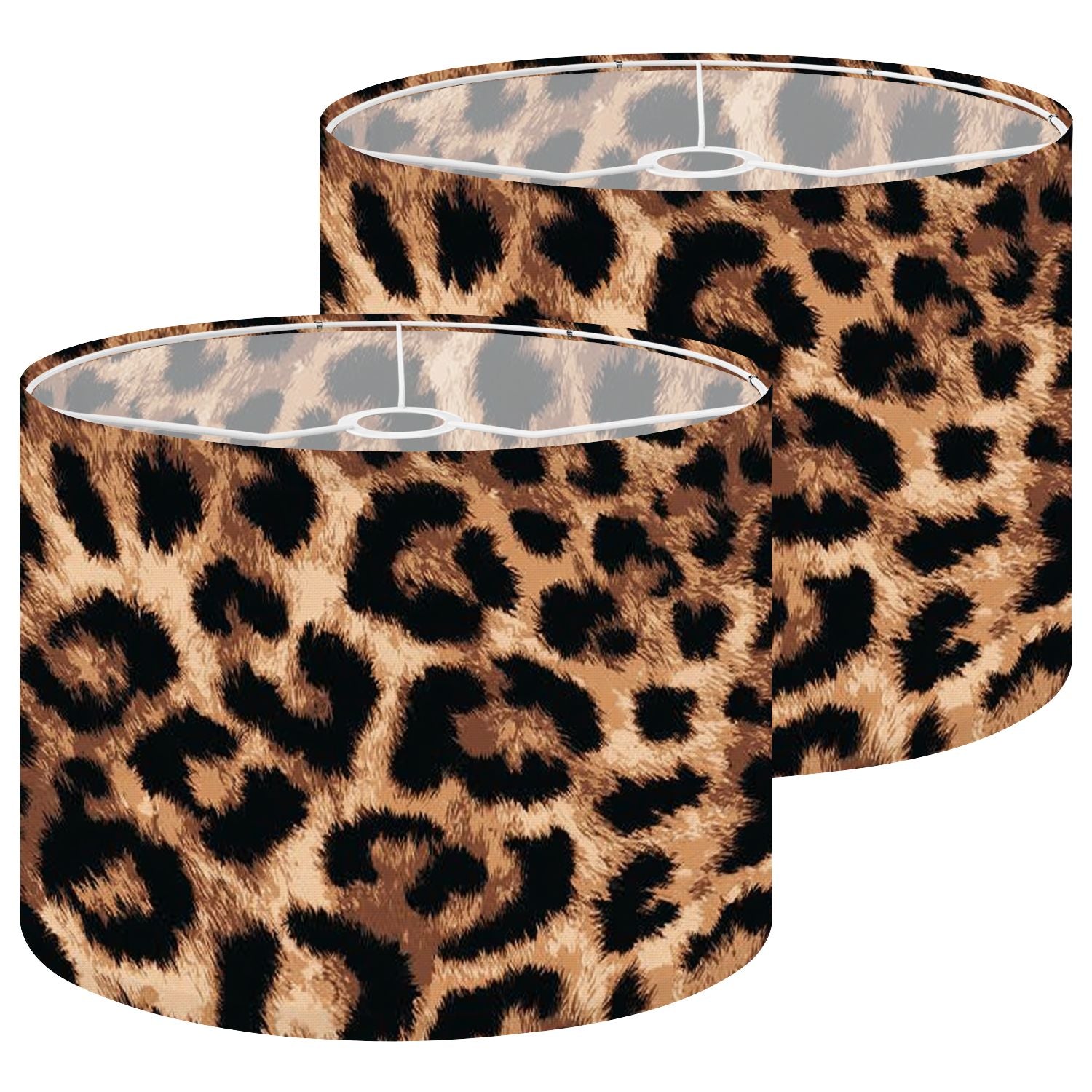 {2 Pack} Leopard Lampshades
